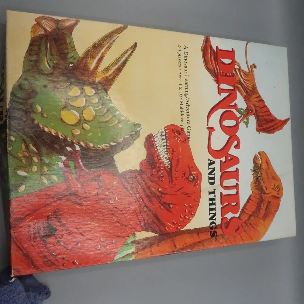 Vintage Dinosaurs and Things Puzzle Board Game Vintage Unpunched Aristoplay